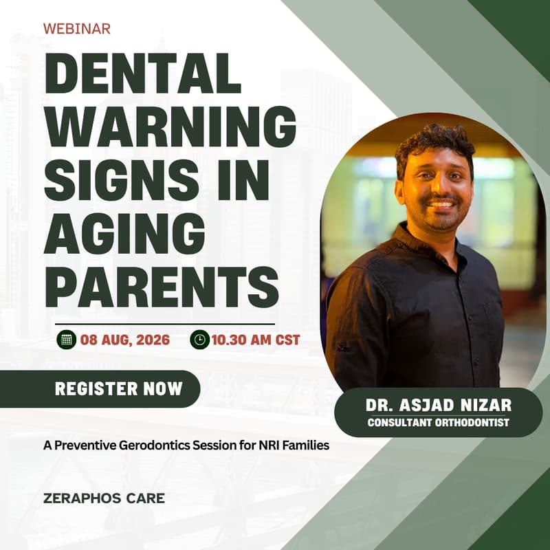 Cover Image for Dental Warning Signs in Aging Parents: A Preventive Gerodontics Session for NRI Families