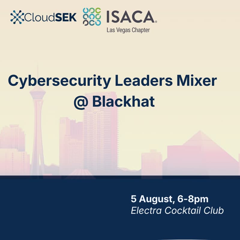 Cover Image for Cybersecurity Leaders Mixer @ Blackhat
