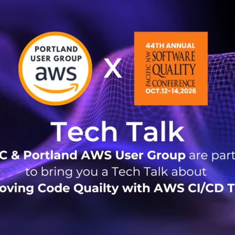 Cover Image for PNSQC June Meetup: Tech Talk Team Up with Portland AWS User Group