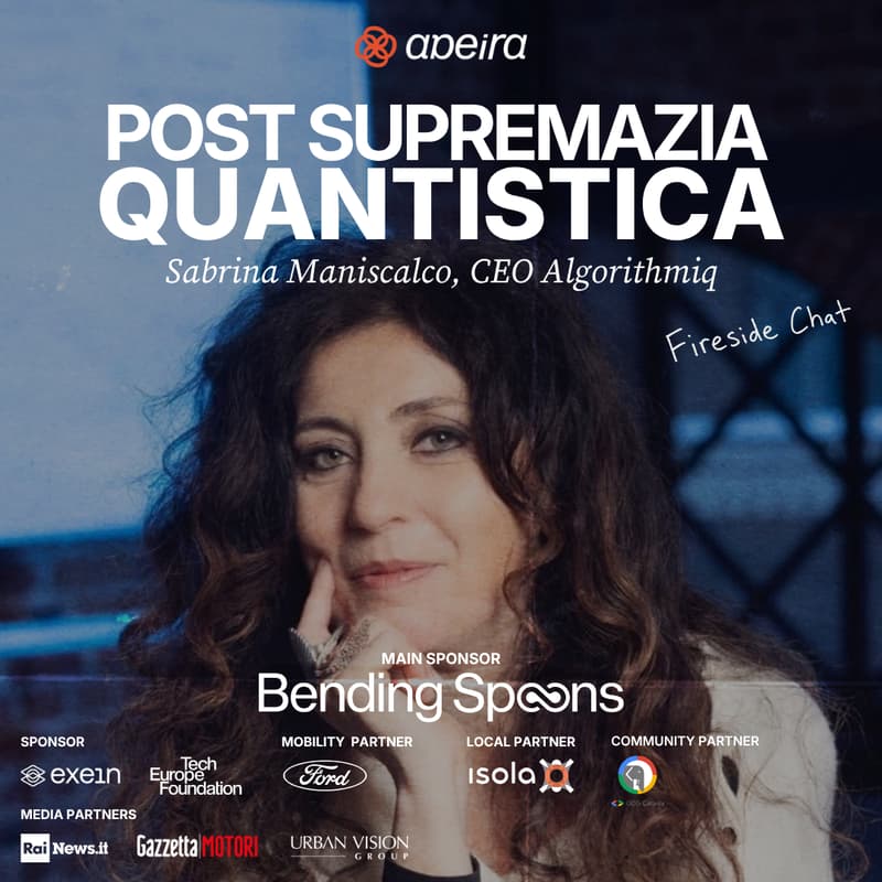 Cover Image for Fireside Chat con Sabrina Maniscalco, CEO Algorithmiq
