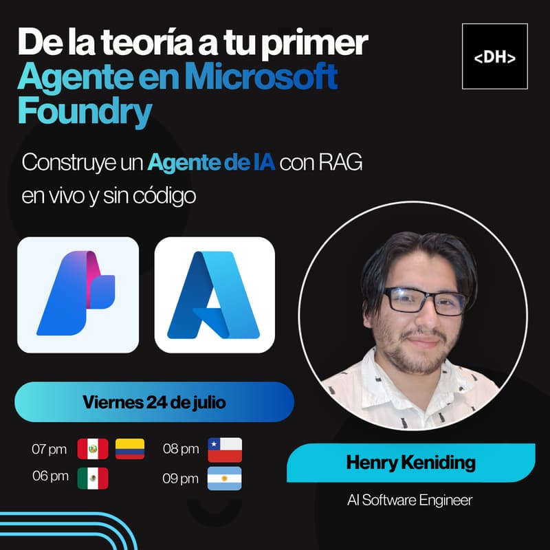 Cover Image for Construye tu primer Agente IA con Microsoft Foundry