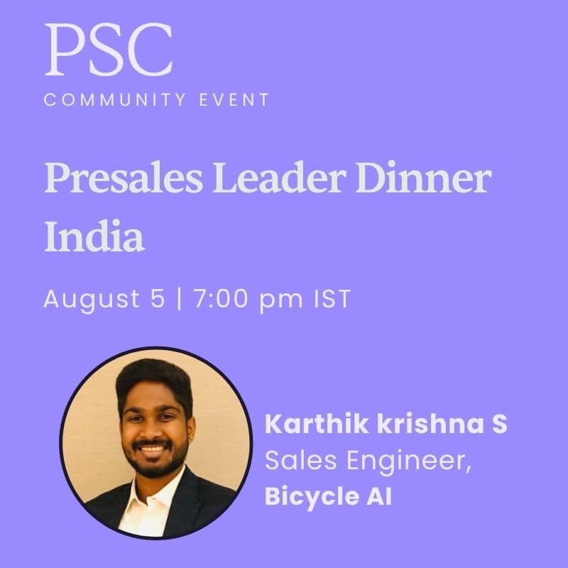 Cover Image for Presales Leader Dinner India