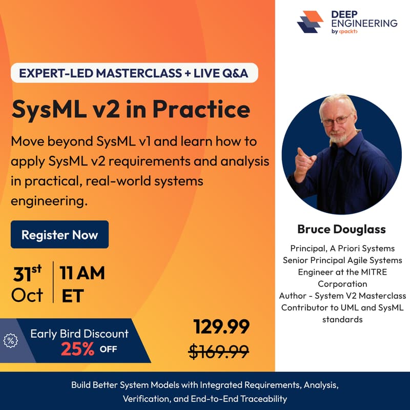 Cover Image for SysML v2 in Practice: From Migration to Requirements and Analysis
