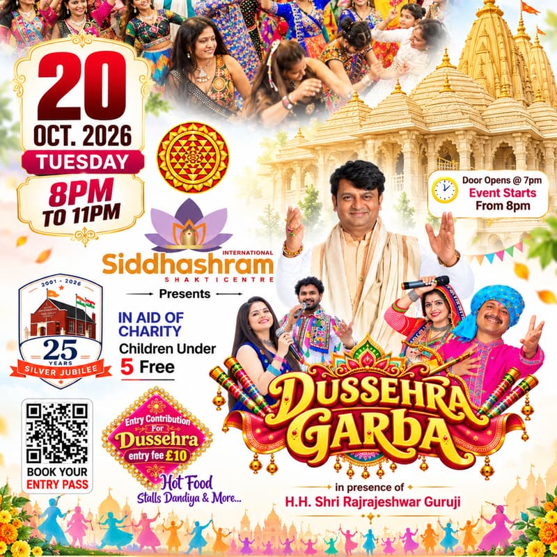Cover Image for Day 11 - Tuesday - 20th Oct - Dussehra Garba Celebration - 2026