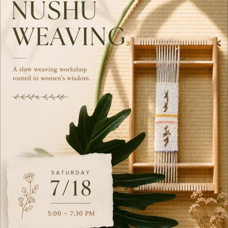 Cover Image for 🧵 Threads & Words: Weaving × Nüshu Embroidery