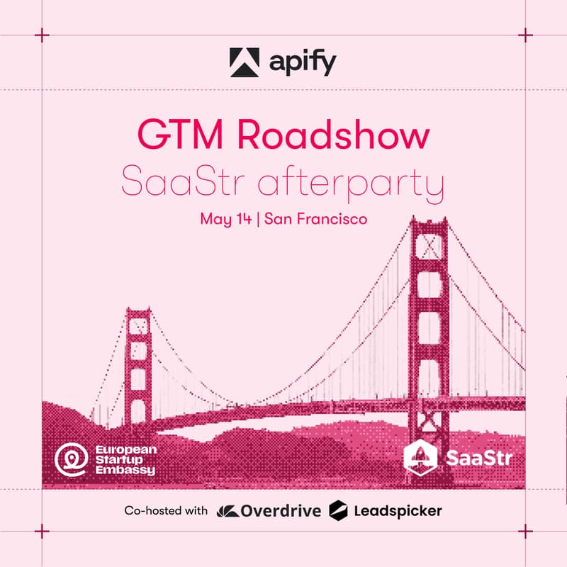 Cover Image for Apify GTM Roadshow: SaaStr Rooftop Afterparty