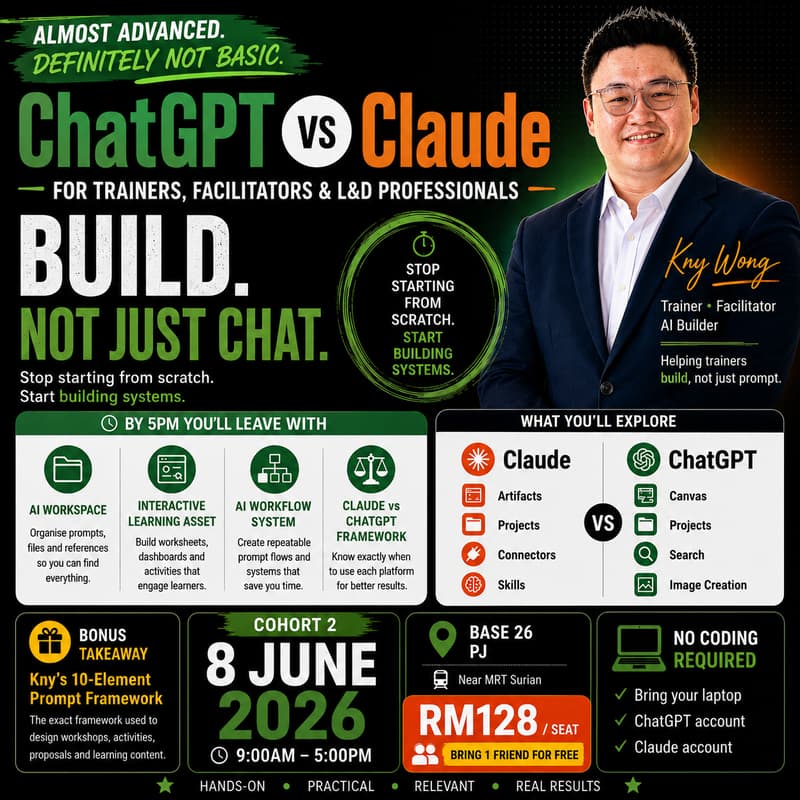 Cover Image for ChatGPT vs Claude - Beyond the chatbox of L&D Professional (8th June)
