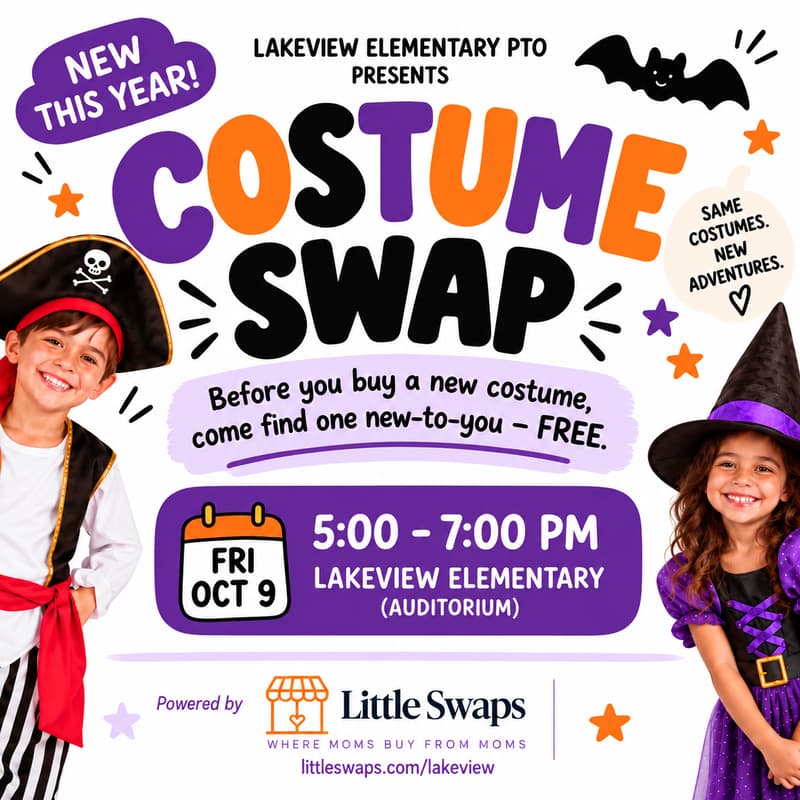 Cover Image for Lakeview Elementary Costume Swap 🎃
