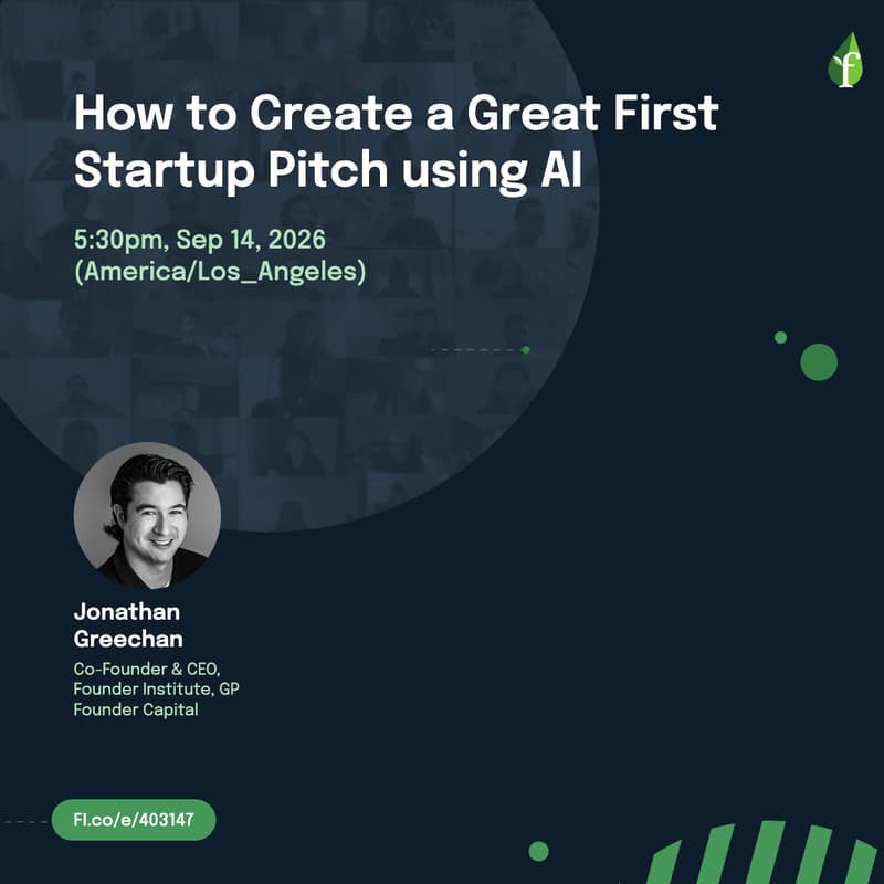 Cover Image for How to Create a Great First Startup Pitch using AI