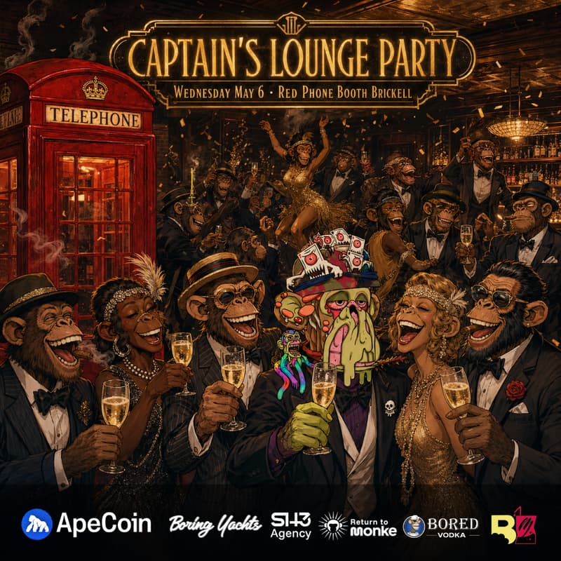 Cover Image for Captain´s Lounge Party Powered by Apecoin & Boring Yachts