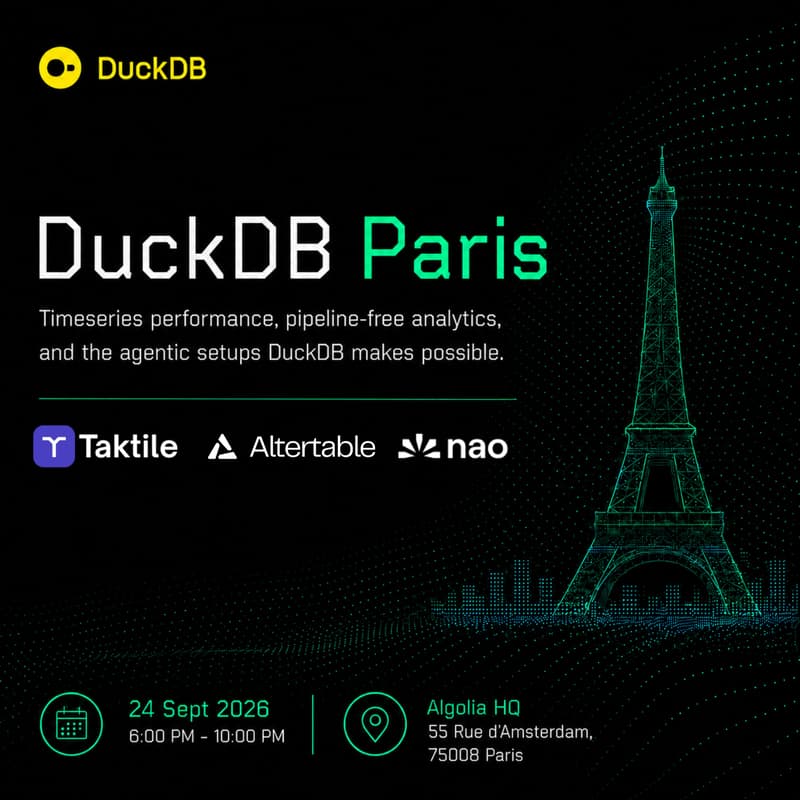 Cover Image for DuckDB - Paris Meetup