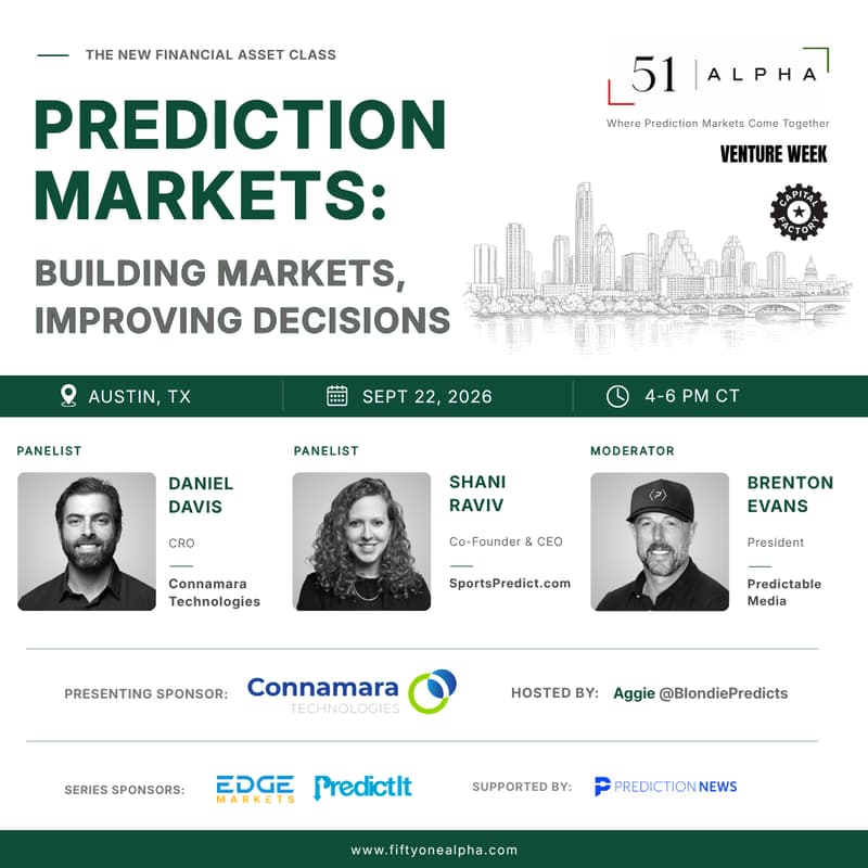Cover Image for Prediction Markets: Building Markets, Improving Decisions | Sept 22nd 4-6pm Austin, TX