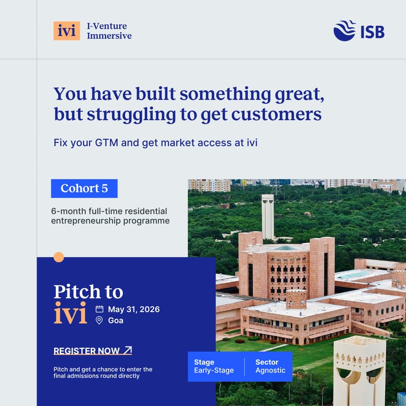 Cover Image for Pitch to ivi | Goa | May 31, 2026, | 10:00 AM - 3:00 PM