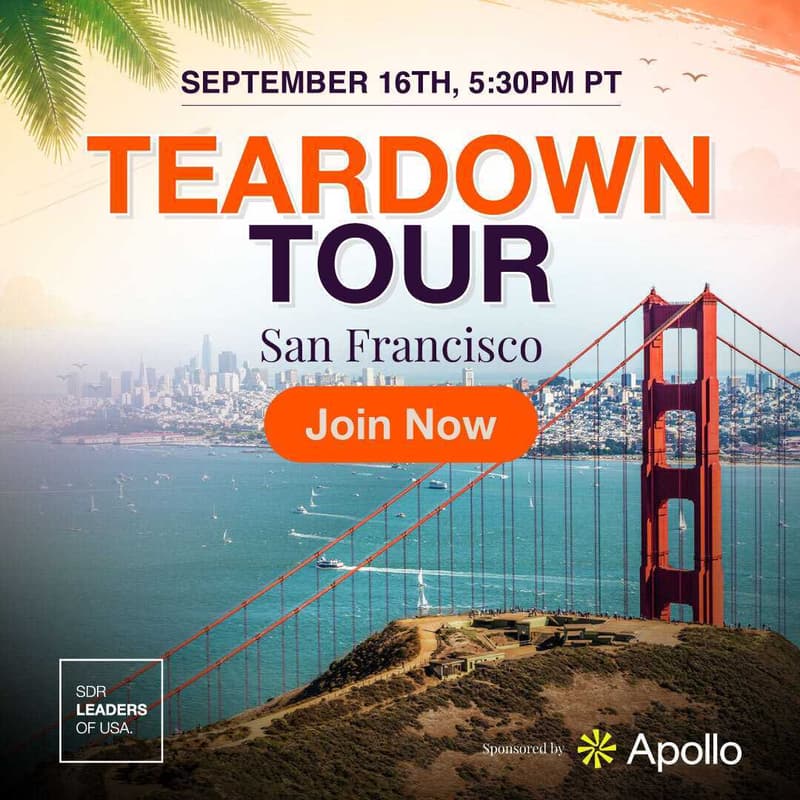 Cover Image for Teardown Tour: San Francisco | SDR Leaders of USA