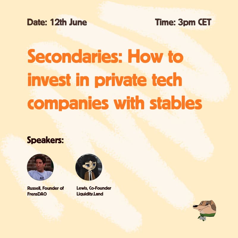Cover Image for Secondaries: How to invest in private tech companies with stables