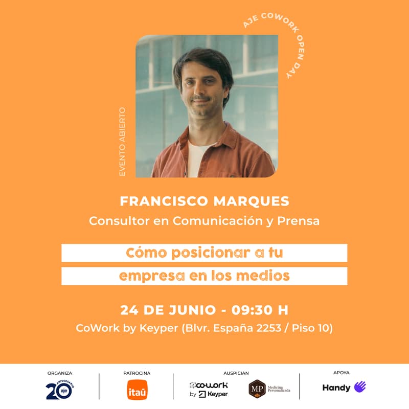 Cover Image for AJE Cowork Open Day Junio "Cómo posicionar a tu empresa en los medios"