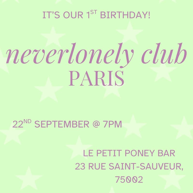 Cover Image for NEVER LONELY CLUB SOCIAL EVENT ⭐️