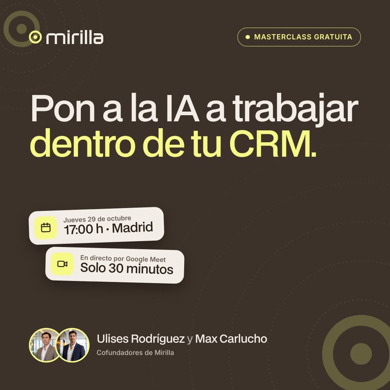 Cover Image for Pon a la IA a trabajar dentro de tu CRM · Masterclass privada para agencias