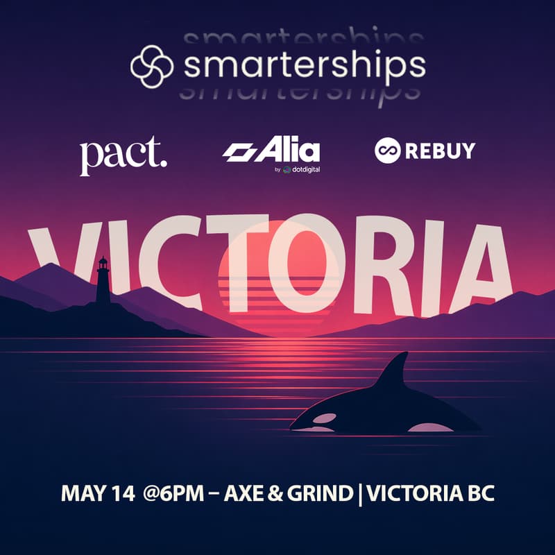 Cover Image for Smarterships Victoria Launch Party! Presented By Alia, Rebuy & Pact
