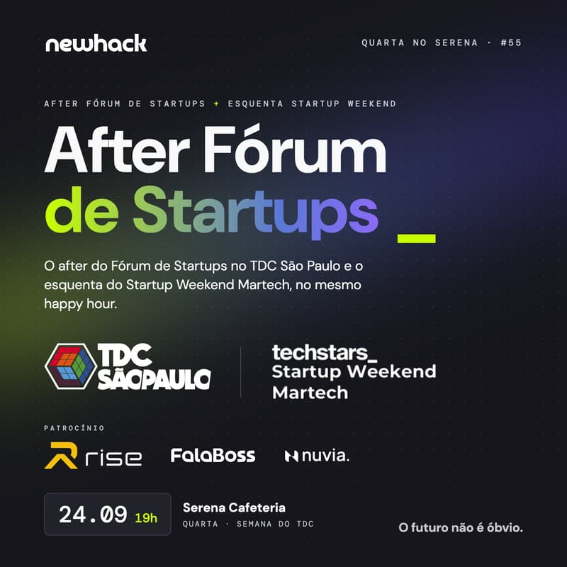 Cover Image for Quarta no Serena #55 | After Fórum de Startups + Esquenta Startup Weekend Martech