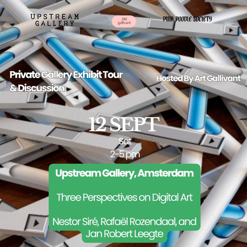 Cover Image for ✨ Amsterdam| Private Exhibition Tour, Wine & Discussion | Three Perspectives on Digital Art