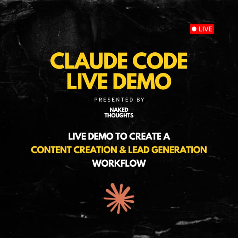 Cover Image for 🔥 Claude Code Live: Build Your Content & Lead-Gen Engine (In Real Time)