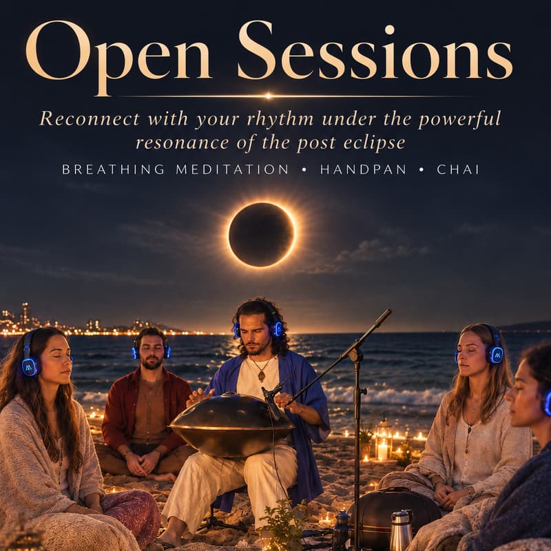 Cover Image for Open Sessions - Breath & Resonance 🌊 Breathing meditation - Handpan vibes - Chai