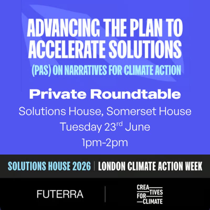 Cover Image for Private Roundtable: Advancing the Plan to Accelerate Solutions on Climate Narratives