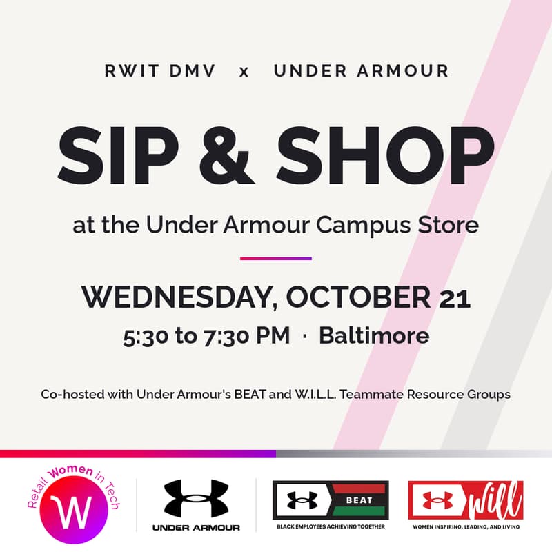 Cover Image for RWIT DMV: Sip & Shop at the Under Armour Campus Store