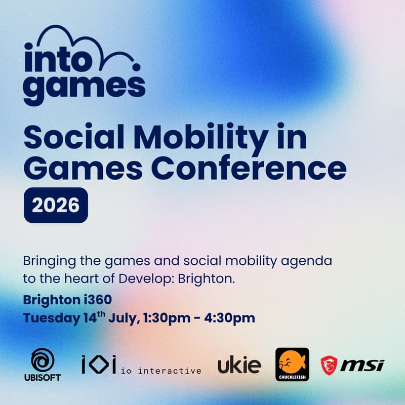 Cover Image for Social Mobility in Games Conference 2026 with Into Games