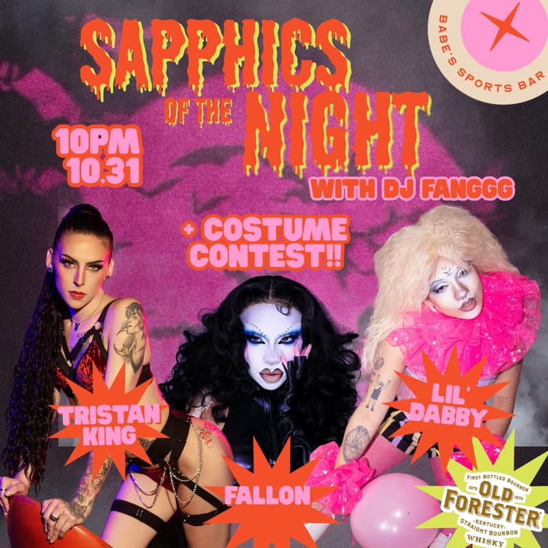 Cover Image for SAPPHICS OF THE NIGHT: drag show and costume contest