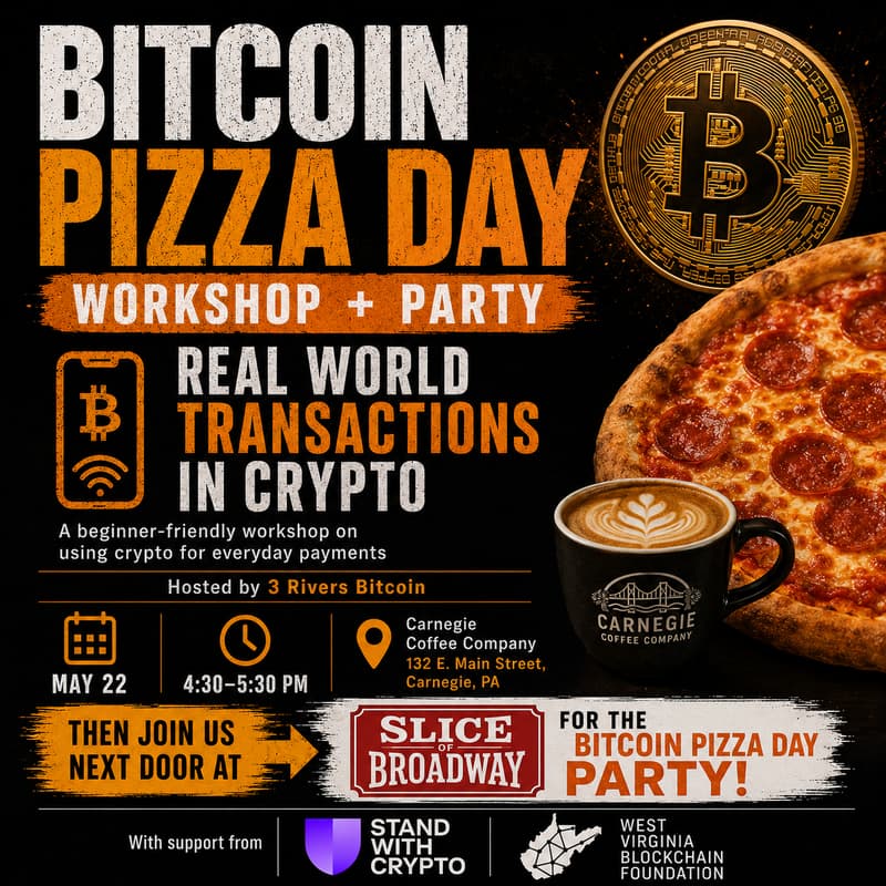 Cover Image for 3 Rivers Bitcoin: Laszlo's Pizza Day