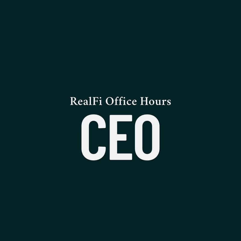 Cover Image for RealFi Office Hours #6: Ask the CEO, with John O'Connor