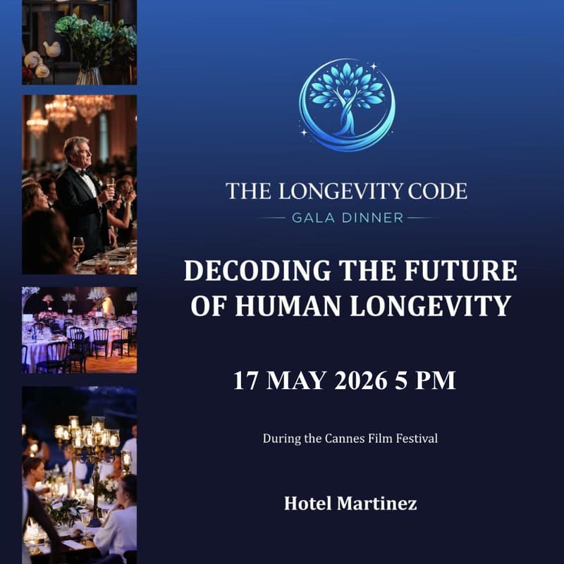 Cover Image for The Longevity Code Gala Dinner Cannes Film Festival + RED CARPET Experience