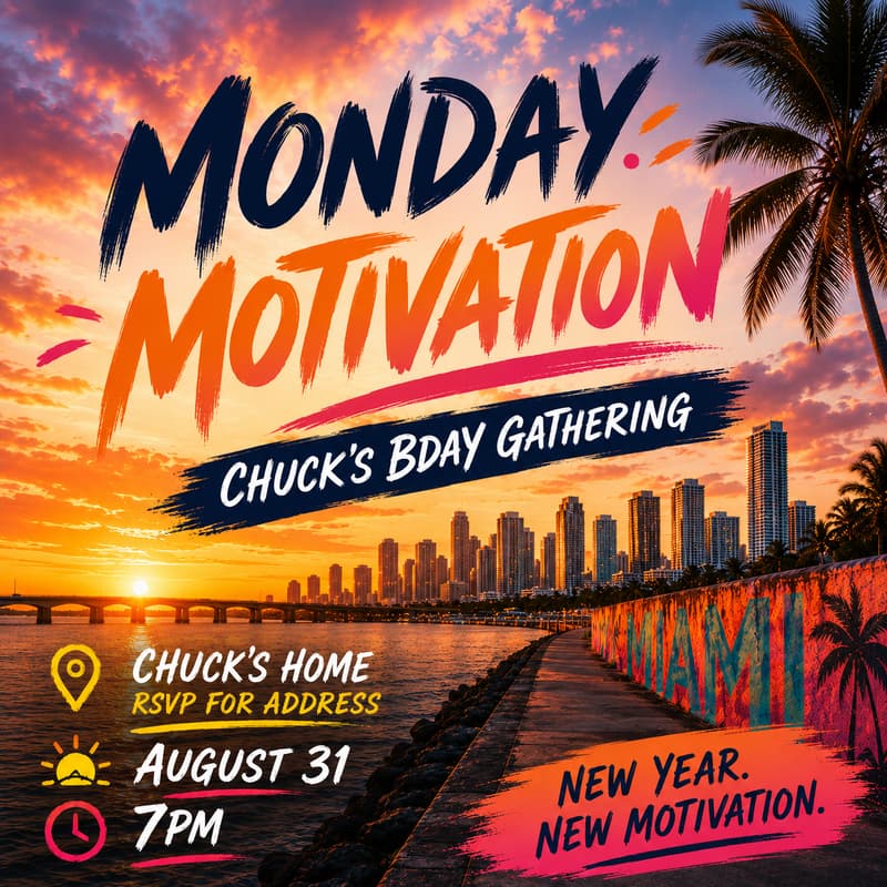 Cover Image for Monday Motivation + Chuck's Bday Gathering