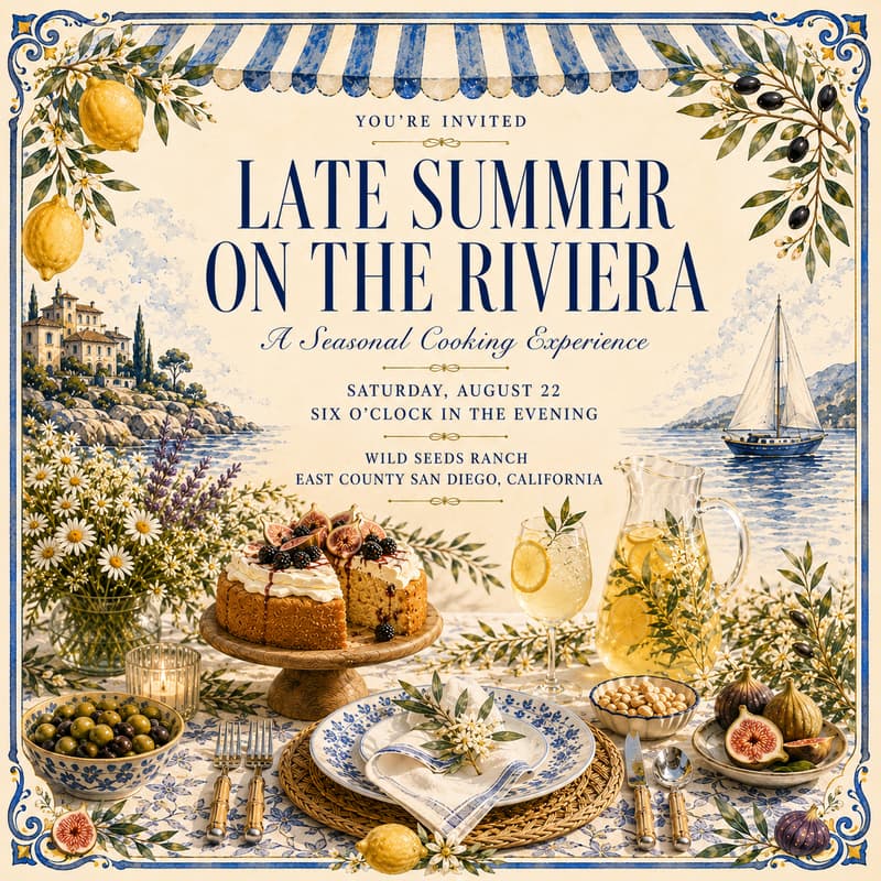 Cover Image for Late Summer on the Riviera Cooking Experience