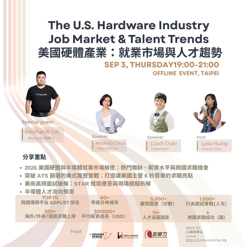 SEMICON Side Industry Sharing: The Hardware & Semi Industry: Job Market & Talent Trends 美國就業市場與人才趨勢——硬體與半導體 的封面图片