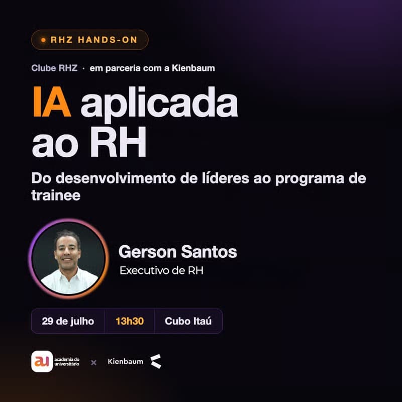 Cover Image for RHZ Hands-on | IA aplicada ao RH: do desenvolvimento de líderes ao programa de trainee