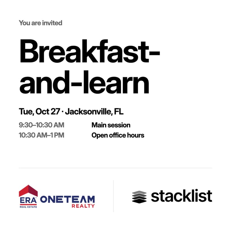 Cover Image for ERA Breakfast-and-Learn with Stacklist (ONETEAM)