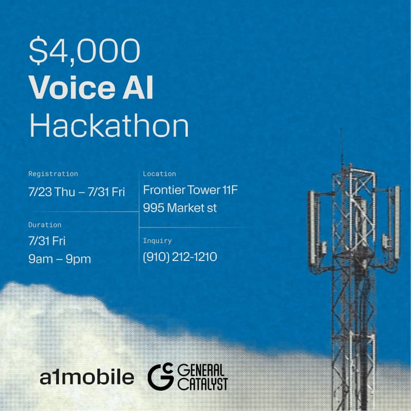 Cover Image for a1mobile Voice AI 1 day Hackathon - $4000 in Prizes