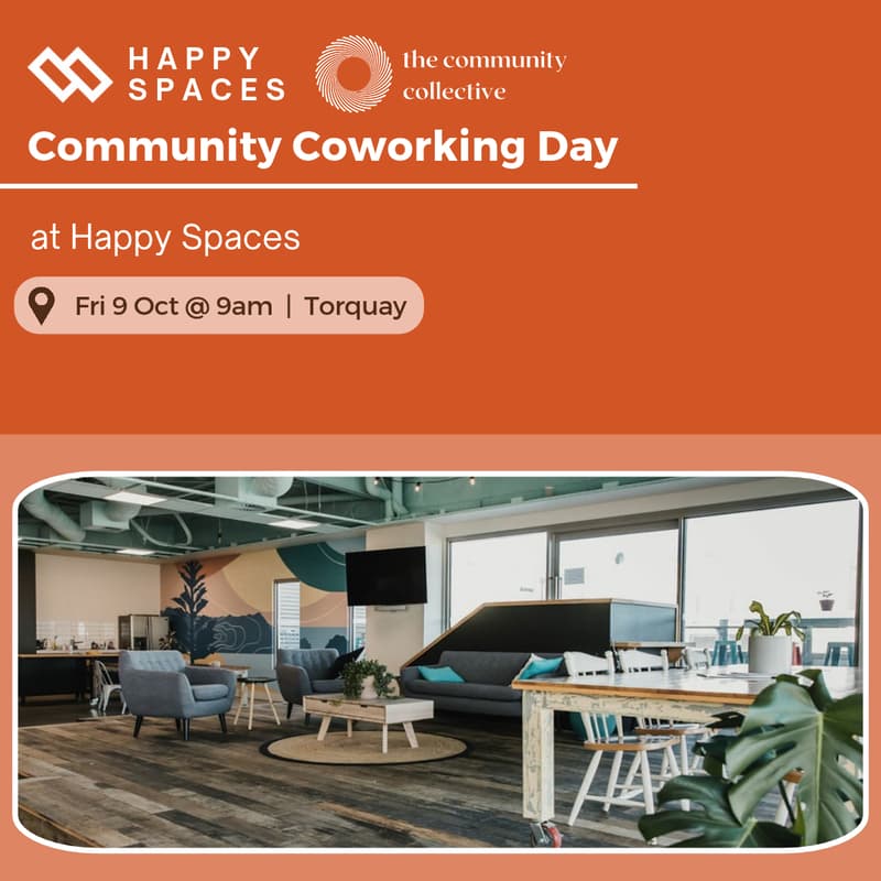 Cover Image for π΅ Community Coworking Day @ Happy Spaces Torquay