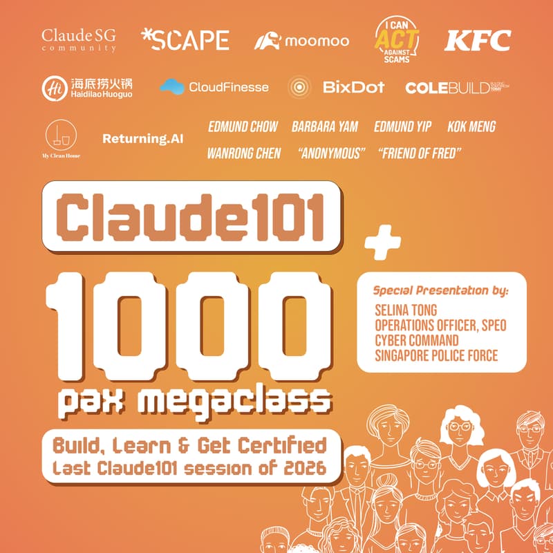 Cover Image for Claude101 LIVE: Singapore's Largest Certification Night