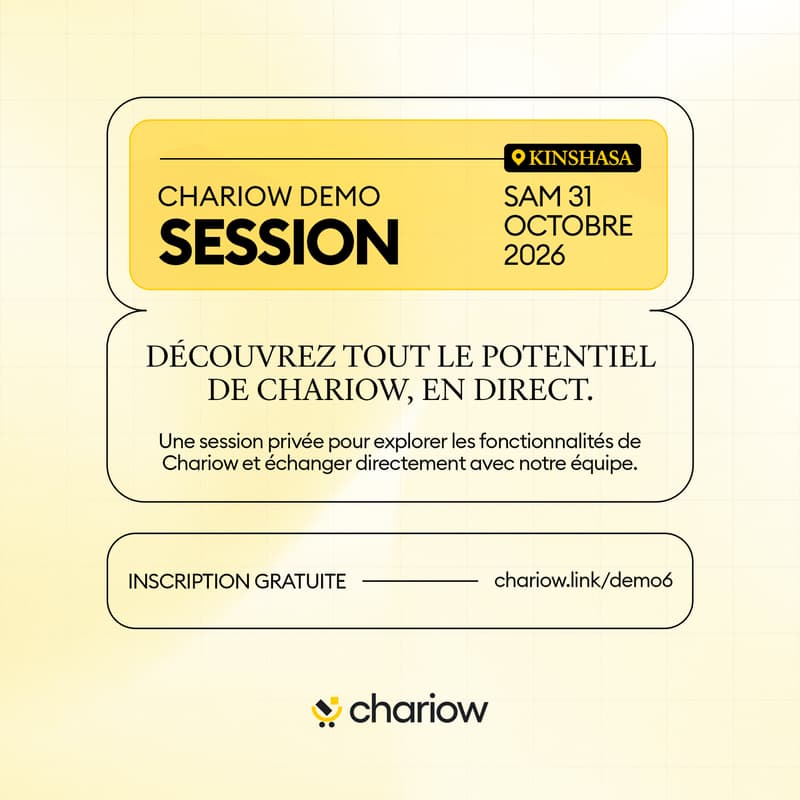 Cover Image for Chariow Demo Session Kinshasa 2026