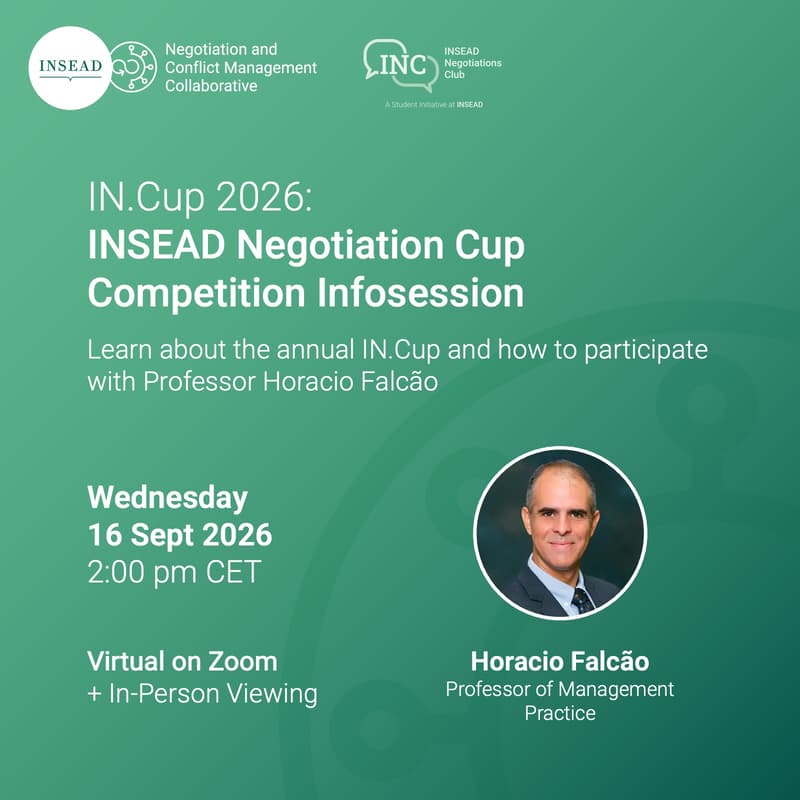 Cover Image for INSEAD Negotiation Cup Infosession
