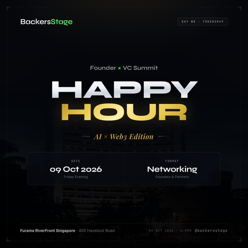 Cover Image for Founder x VC Summit: AI x Web3 Edition | Happy Hour | Token2049 Week 🇸🇬