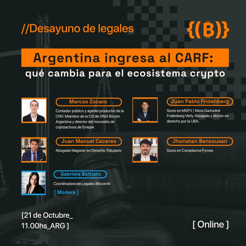 Cover Image for Desayuno de Legales | Argentina ingresa al CARF: qué cambia para el ecosistema cripto