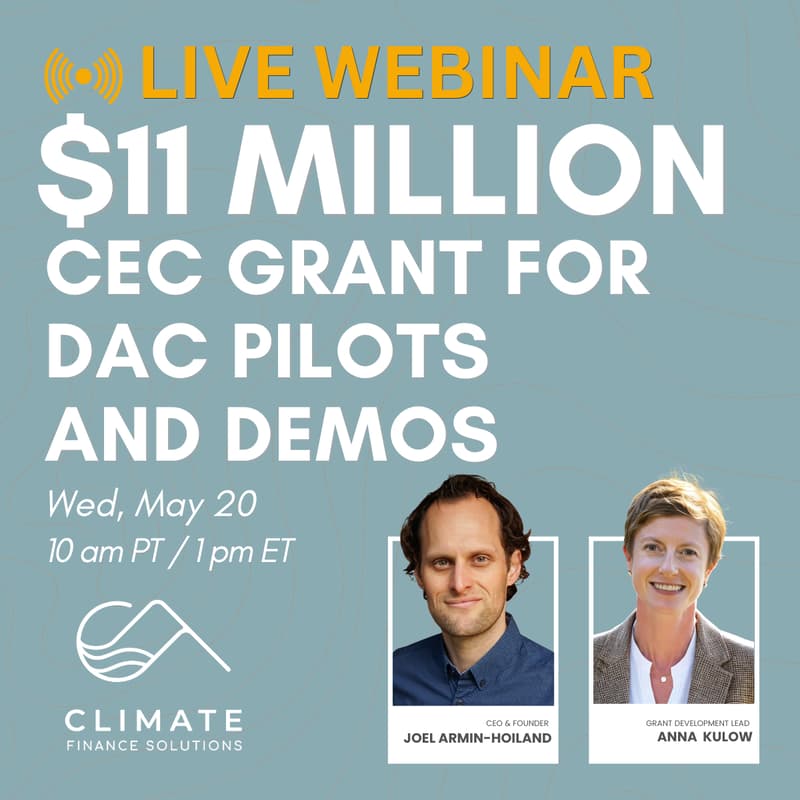 Cover Image for $11M CEC grant for DAC pilots and demos