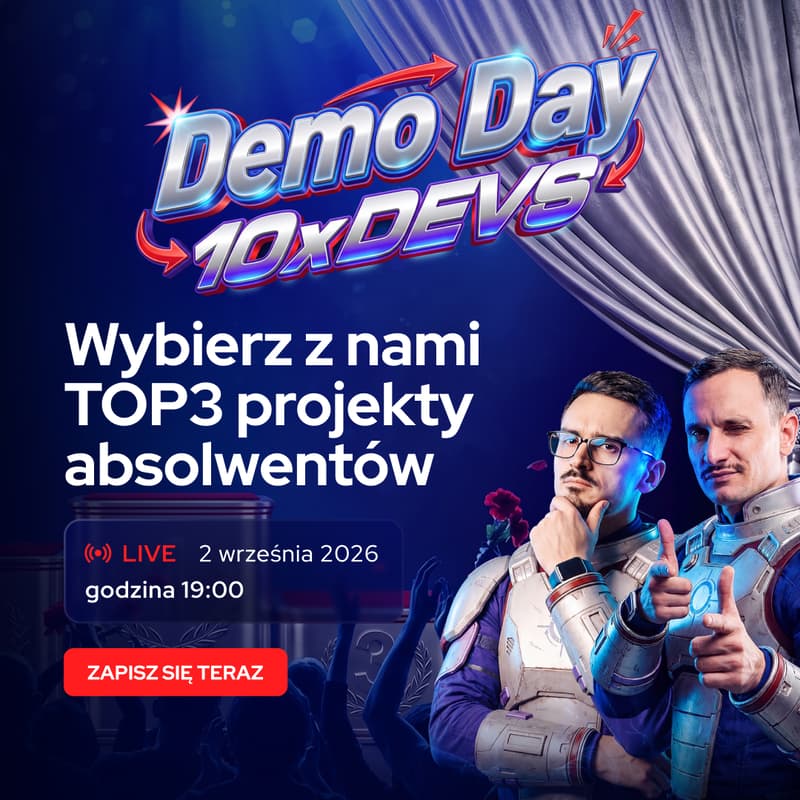 Cover Image for Demo Day LIVE: zobacz 9 najlepszych projektów absolwentów 10xDevs!