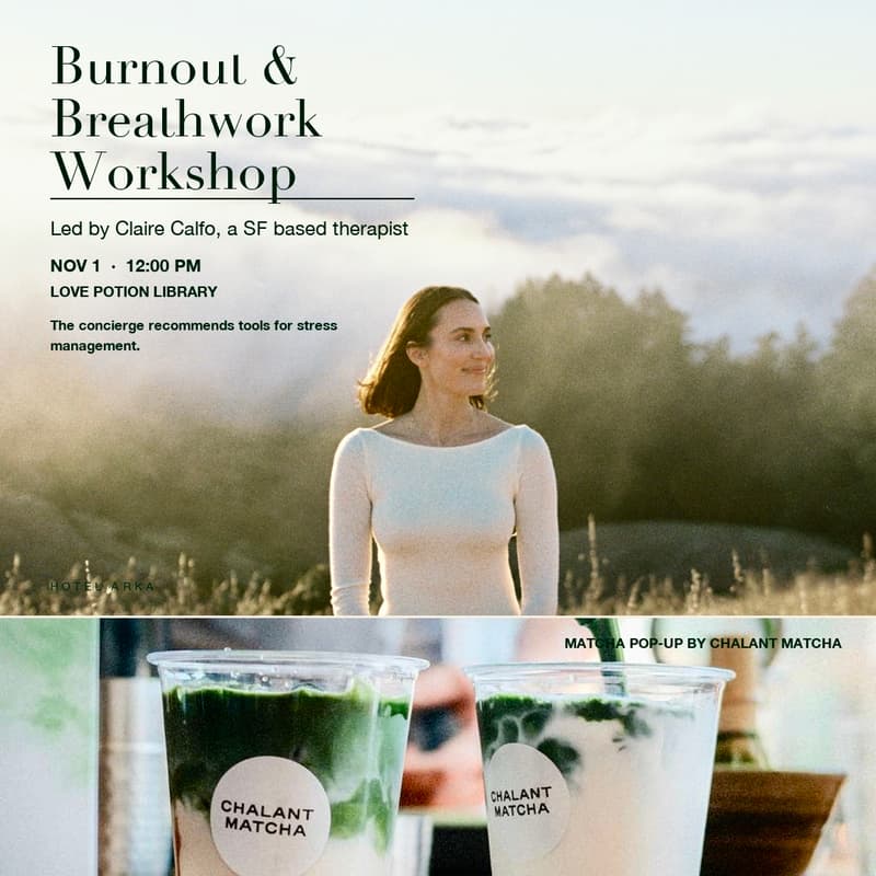 Cover Image for burnout, breathwork & matcha 🍵