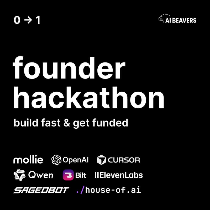 Cover Image for founder hackathon: build fast & get funded